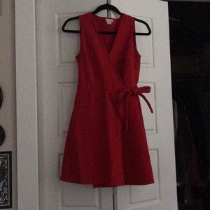 J. Crew Red Wrap Dress
